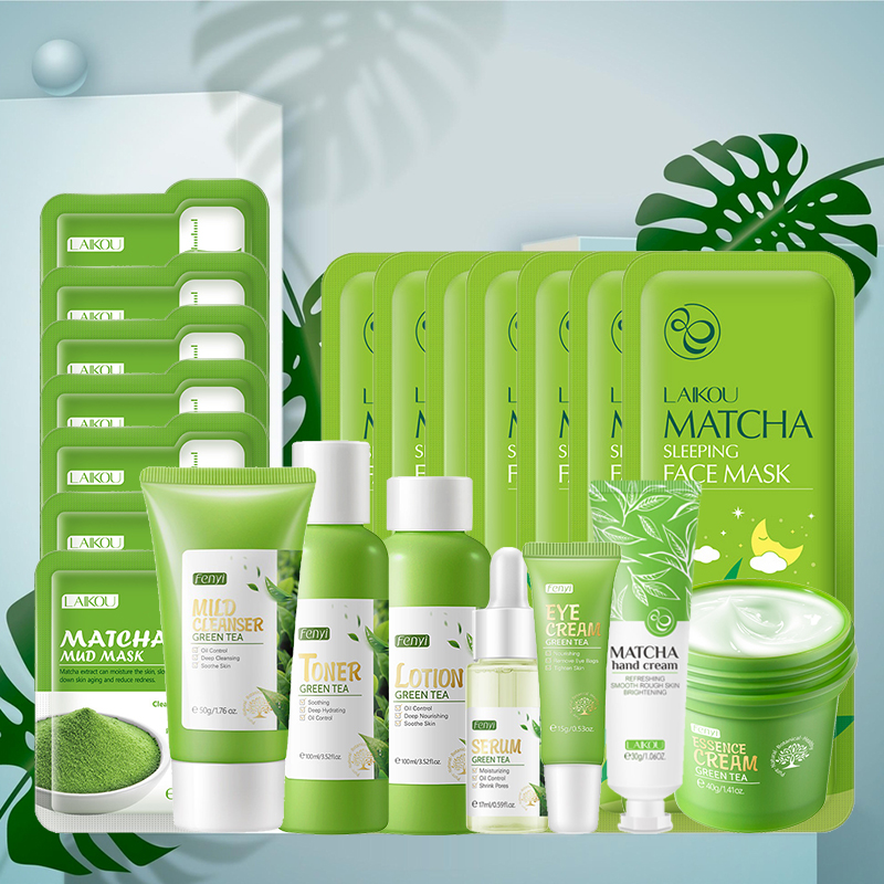 Green Tea Skin Care Kit Korean - огляд і ціна Korean Tea Set