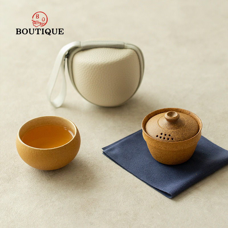 Coarse Pottery Travel Tea Set  - огляд і ціна Korean Tea Set