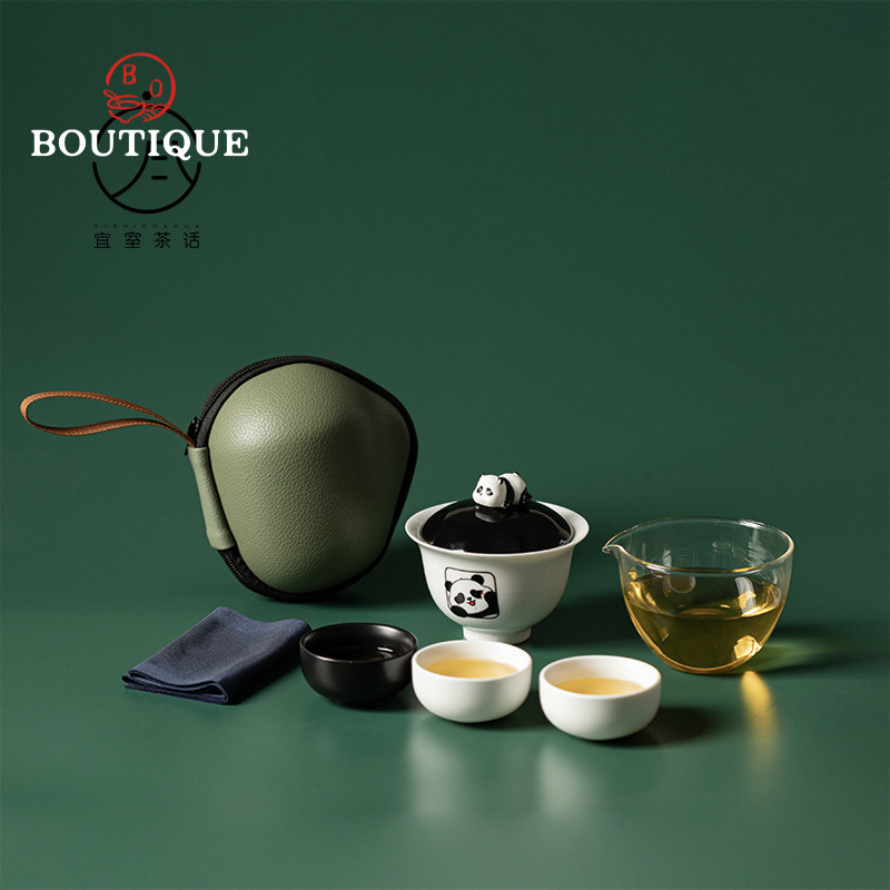 Yishi Talk Panda Travel Set Ca - огляд і ціна Korean Tea Set