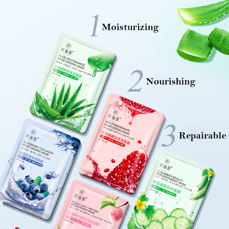 12pcs/set Blueberry Facial Mas - огляд і ціна Sheet Mask Collagen